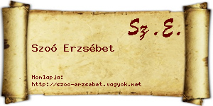 Szoó Erzsébet névjegykártya